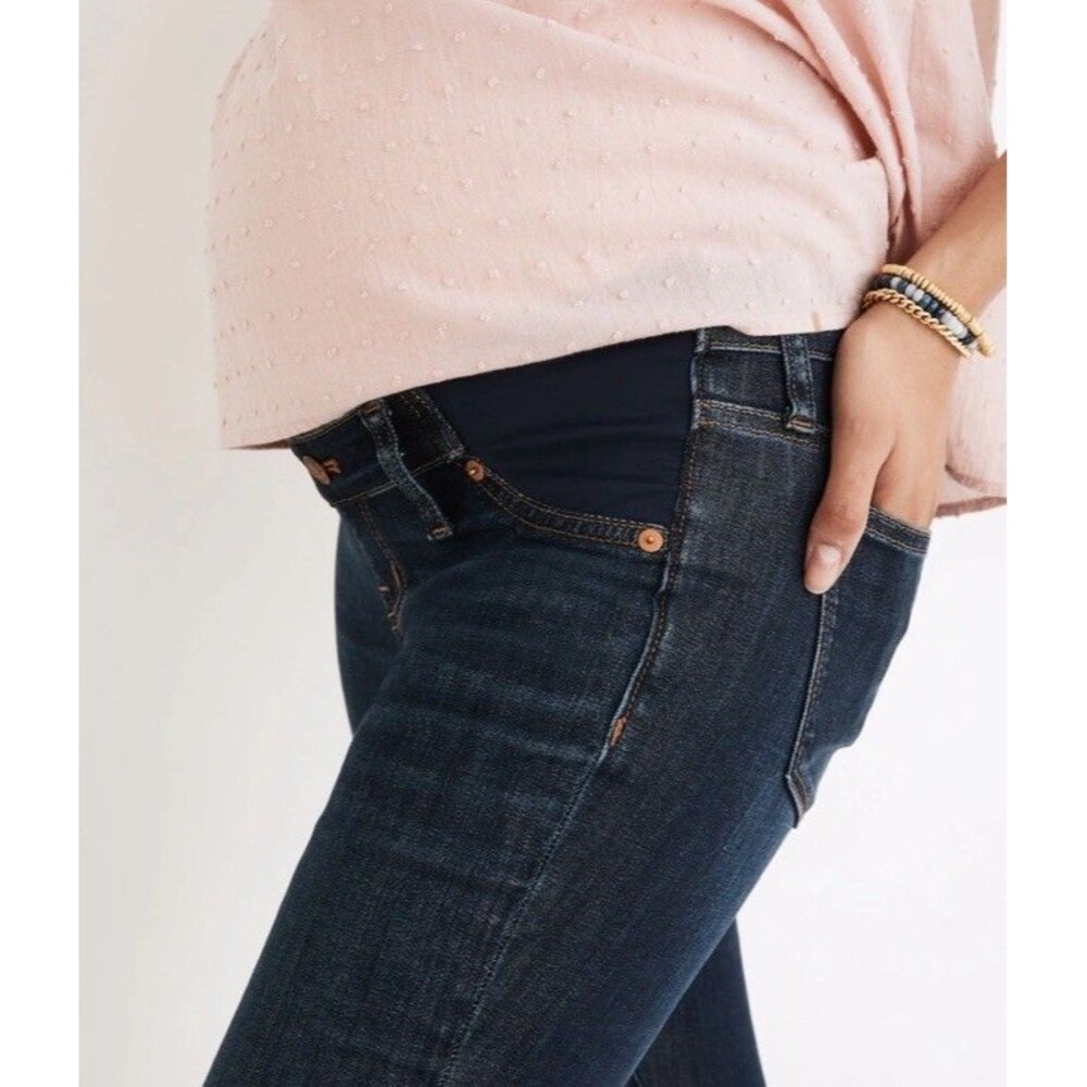 Madewell Maternity Side-Panel Skinny Jeans Woodland Dark Wash Sz. 32 - Waist 36”